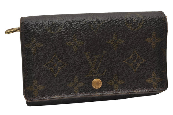 Auth Louis Vuitton Monogram Porte Monnaie Billets Tresor Wallet M61730 LV 2822J