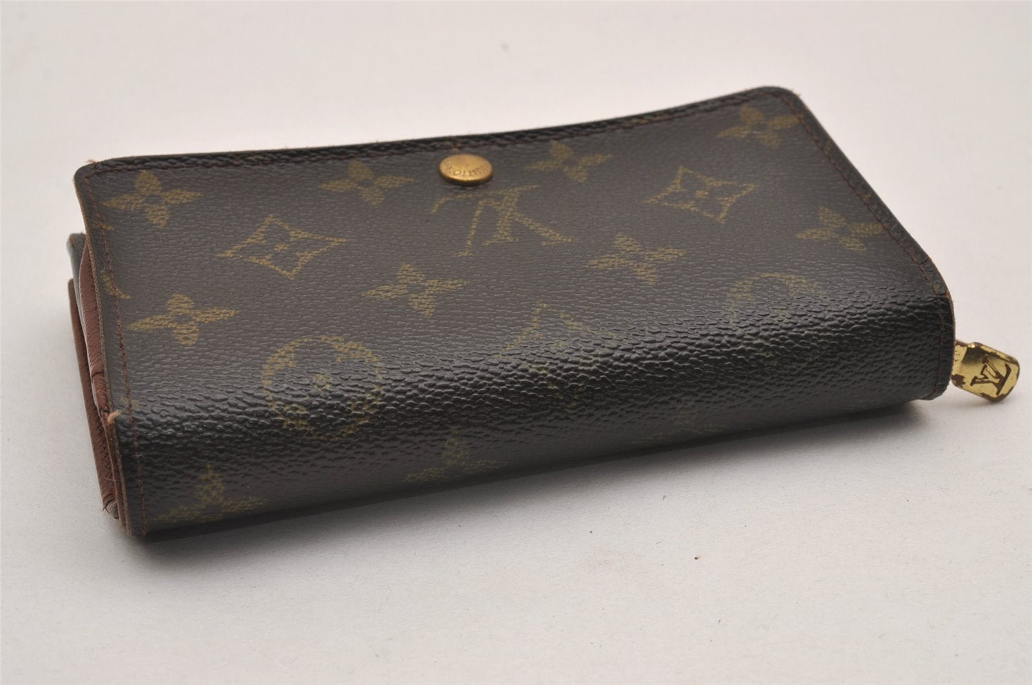 Auth Louis Vuitton Monogram Porte Monnaie Billets Tresor Wallet M61730 LV 2822J