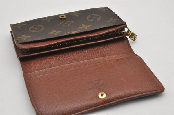 Auth Louis Vuitton Monogram Porte Monnaie Billets Tresor Wallet M61730 LV 2822J