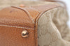 Authentic GUCCI Jackie Shoulder Hand Bag GG Canvas Leather 124404 Beige 2822K
