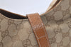 Authentic GUCCI Jackie Shoulder Hand Bag GG Canvas Leather 124404 Beige 2822K