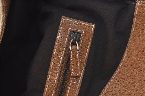 Authentic GUCCI Jackie Shoulder Hand Bag GG Canvas Leather 124404 Beige 2822K