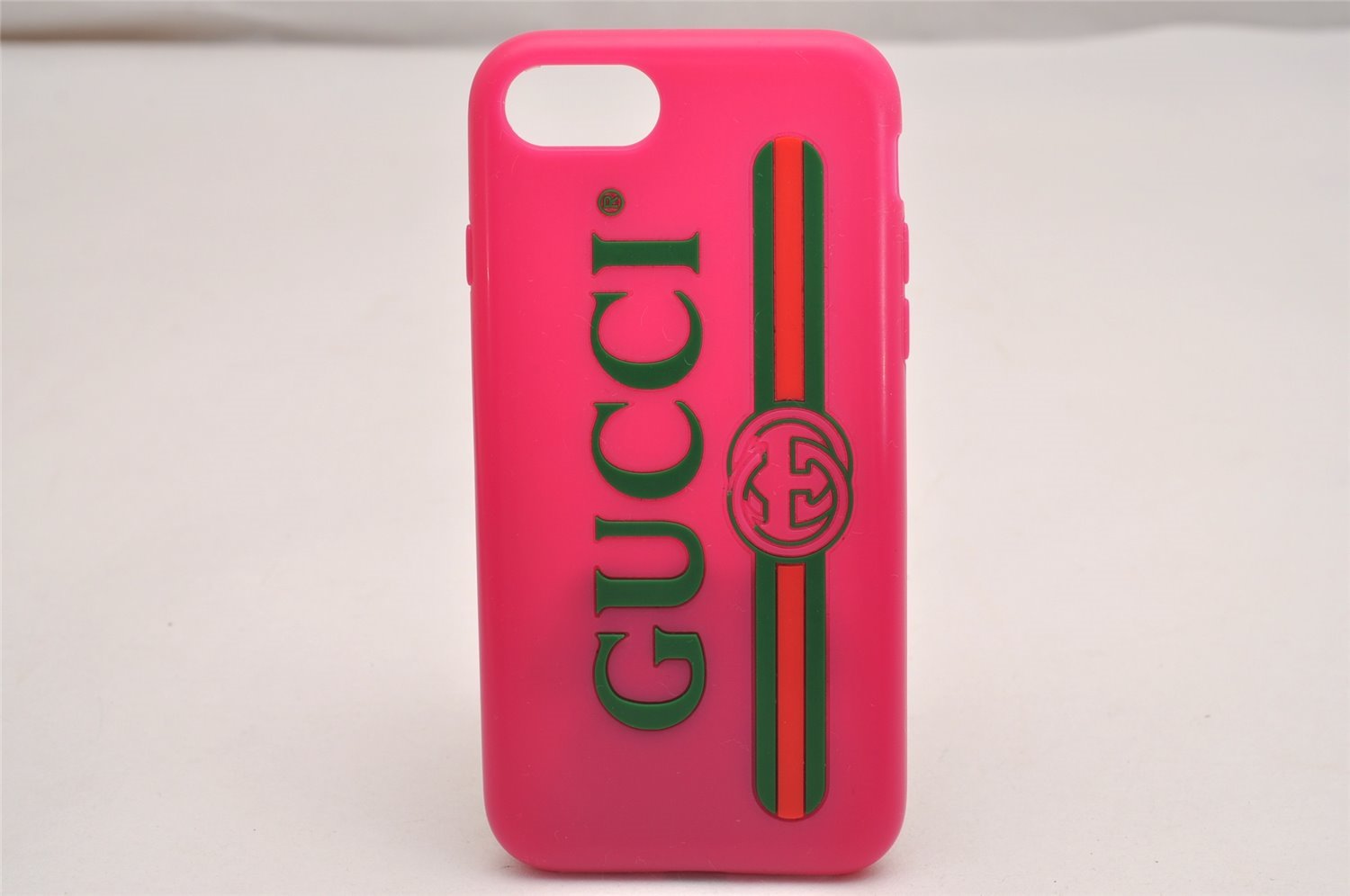 Authentic GUCCI Vintage Web Sherry Line iPhone 7 8 Case Silicon Pink Box 2823J