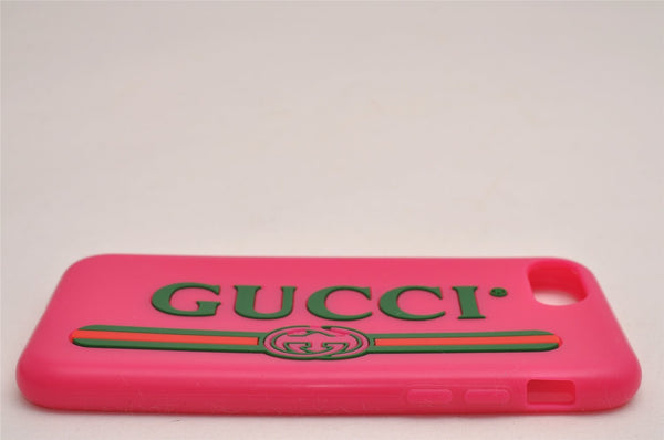 Authentic GUCCI Vintage Web Sherry Line iPhone 7 8 Case Silicon Pink Box 2823J