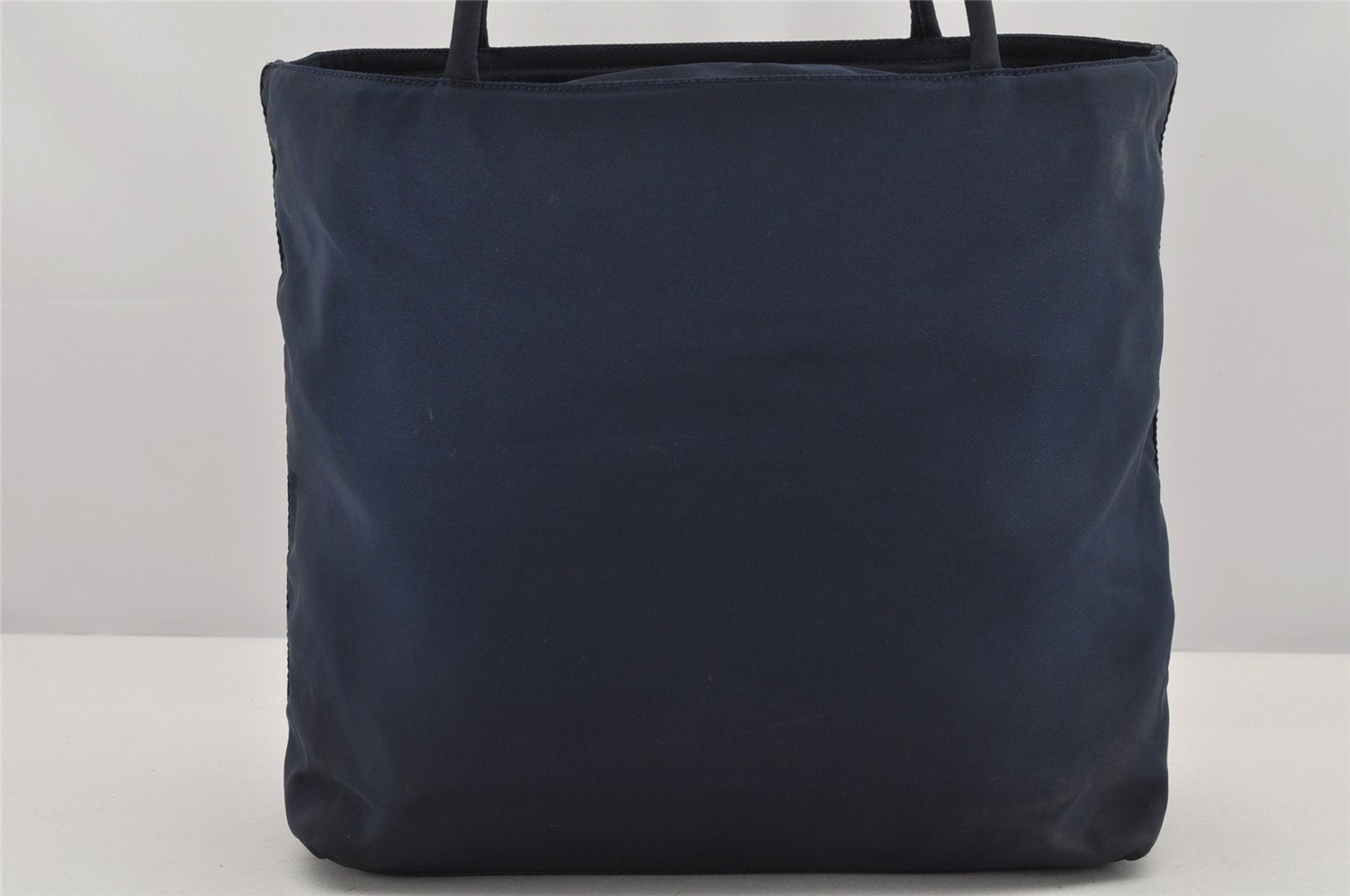 Authentic PRADA Vintage Nylon Tessuto Shoulder Tote Bag Purse Navy Blue 2823K