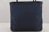 Authentic PRADA Vintage Nylon Tessuto Shoulder Tote Bag Purse Navy Blue 2823K