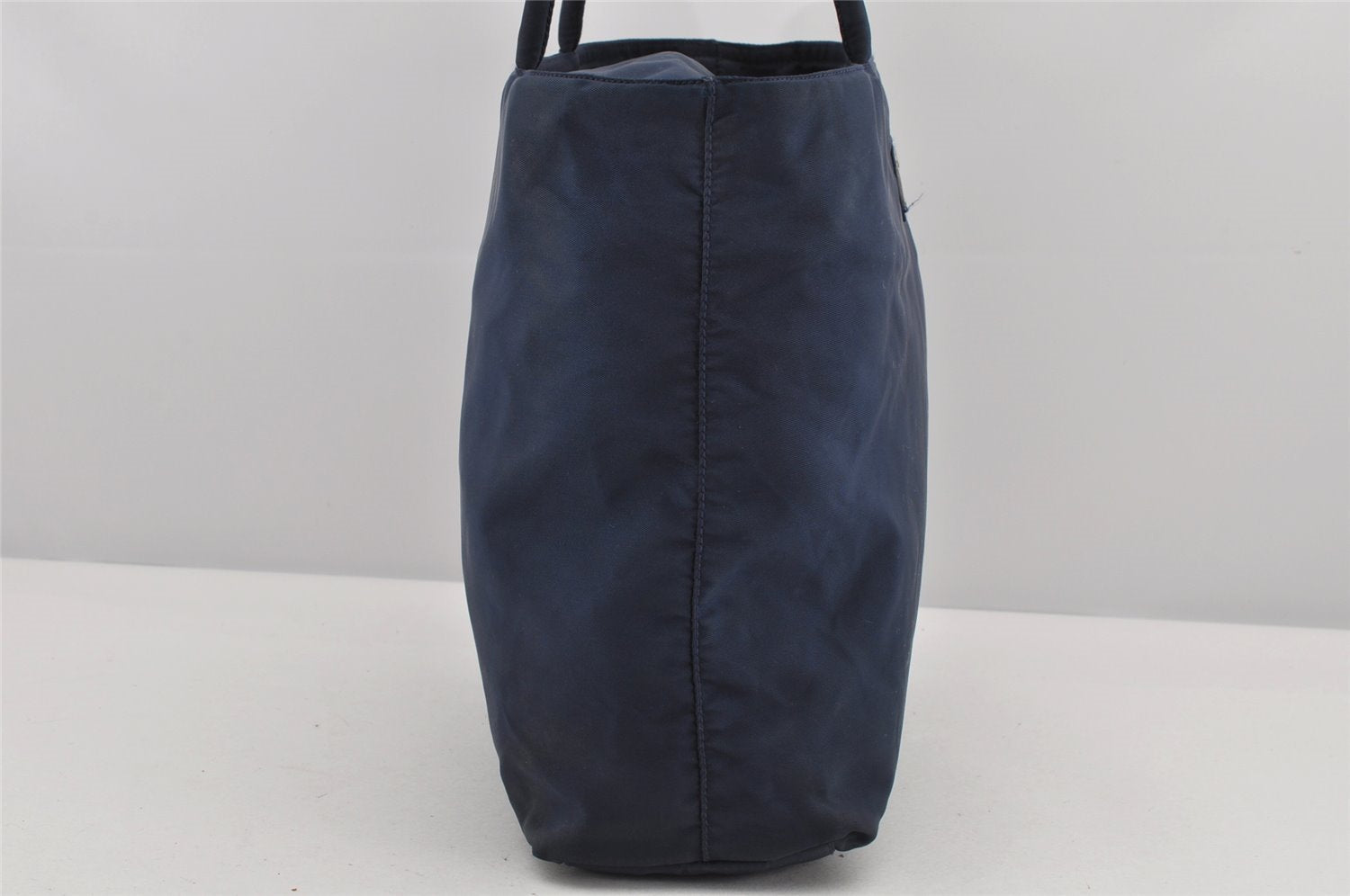 Authentic PRADA Vintage Nylon Tessuto Shoulder Tote Bag Purse Navy Blue 2823K