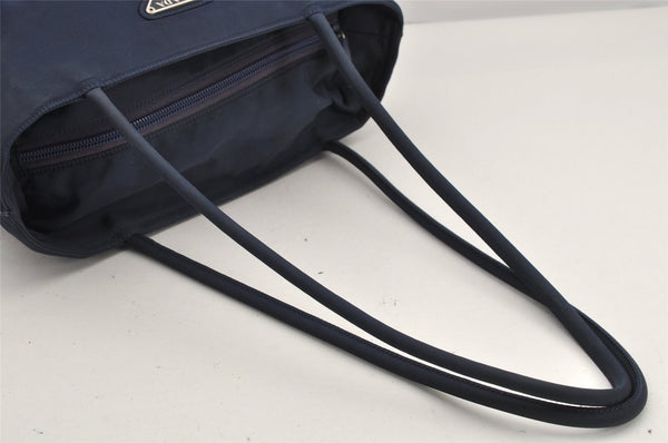 Authentic PRADA Vintage Nylon Tessuto Shoulder Tote Bag Purse Navy Blue 2823K