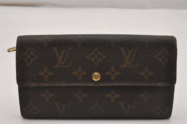 Authentic Louis Vuitton Monogram Pochette Porte Monnaie Credit Wallet Junk 2825J