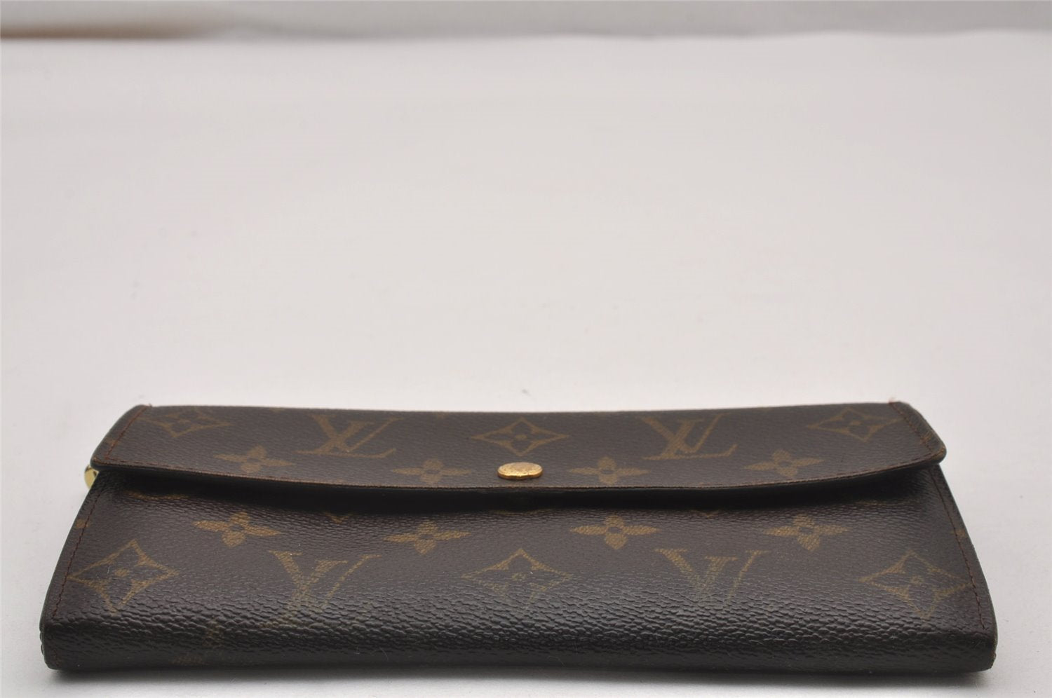 Authentic Louis Vuitton Monogram Pochette Porte Monnaie Credit Wallet Junk 2825J