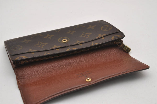 Authentic Louis Vuitton Monogram Pochette Porte Monnaie Credit Wallet Junk 2825J