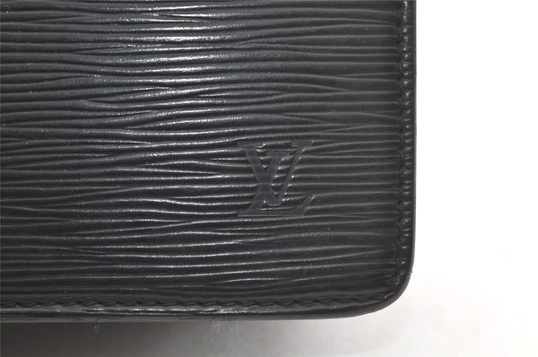 Authentic Louis Vuitton Epi Pochette Homme Clutch Hand Bag Black M52522 LV 2825K