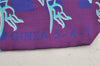 Authentic HERMES Twilly Scarf "FAUBOURG SECONDE" Silk Purple 2826I