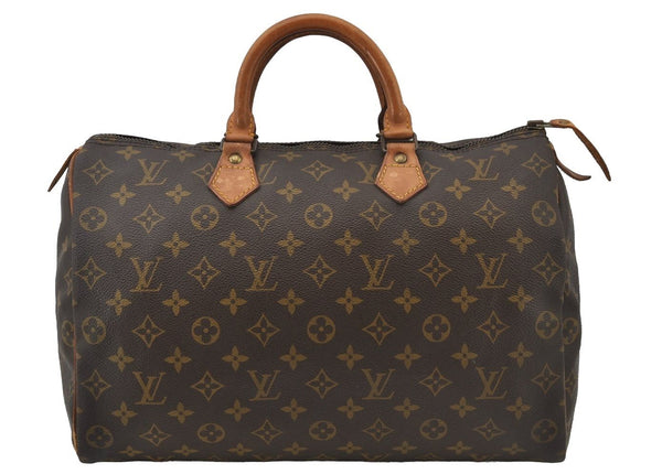 Authentic Louis Vuitton Monogram Speedy 35 Hand Boston Bag M41524 LV 2826J