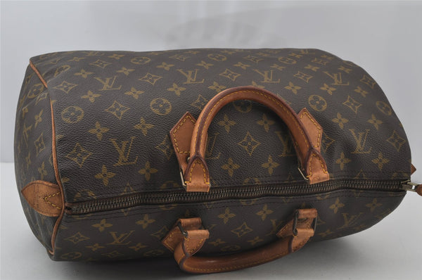 Authentic Louis Vuitton Monogram Speedy 35 Hand Boston Bag M41524 LV 2826J