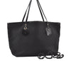 Authentic GUCCI Jolie Shoulder Tote Bag GG Canvas Enamel 211975 Black 2827J