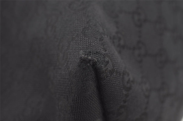 Authentic GUCCI Jolie Shoulder Tote Bag GG Canvas Enamel 211975 Black 2827J