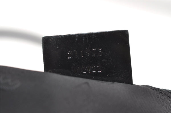 Authentic GUCCI Jolie Shoulder Tote Bag GG Canvas Enamel 211975 Black 2827J