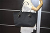 Authentic GUCCI Jolie Shoulder Tote Bag GG Canvas Enamel 211975 Black 2827J