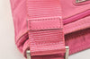 Authentic PRADA Nylon Tessuto Leather Shoulder Cross Body Bag Purse Pink 2827K