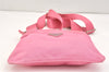 Authentic PRADA Nylon Tessuto Leather Shoulder Cross Body Bag Purse Pink 2827K