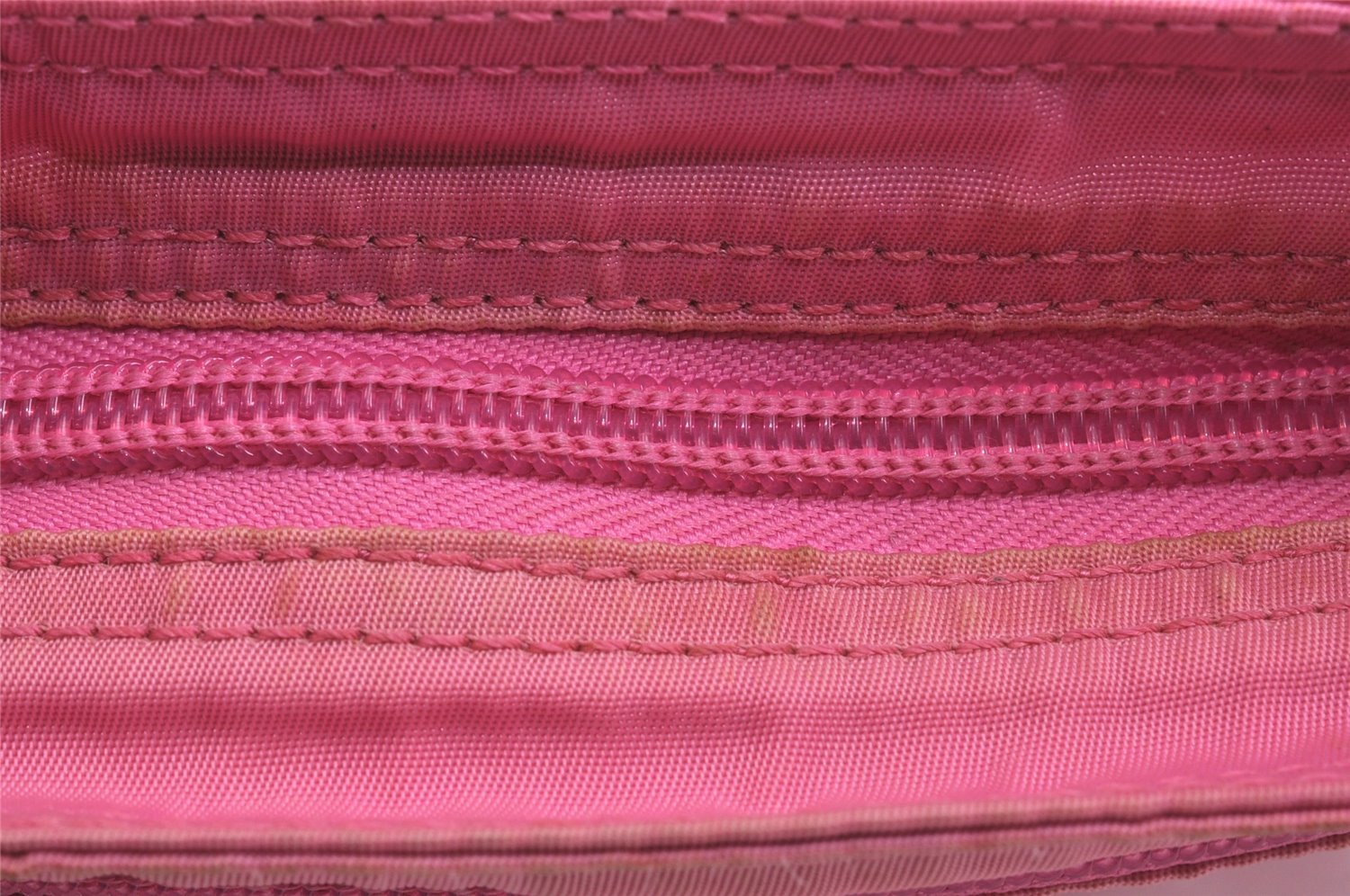 Authentic PRADA Nylon Tessuto Leather Shoulder Cross Body Bag Purse Pink 2827K