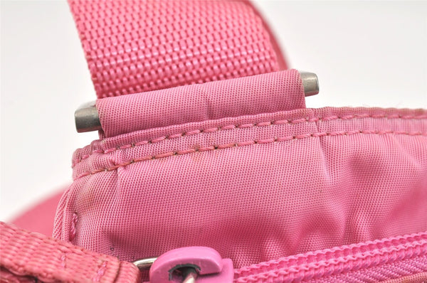 Authentic PRADA Nylon Tessuto Leather Shoulder Cross Body Bag Purse Pink 2827K