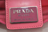 Authentic PRADA Nylon Tessuto Leather Shoulder Cross Body Bag Purse Pink 2827K