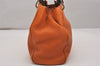 Authentic GUCCI Bamboo Shopper Small 2Way Hand Bag Leather 336032 Orange 2828J
