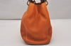 Authentic GUCCI Bamboo Shopper Small 2Way Hand Bag Leather 336032 Orange 2828J