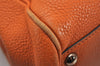 Authentic GUCCI Bamboo Shopper Small 2Way Hand Bag Leather 336032 Orange 2828J
