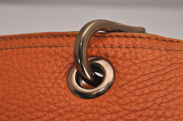 Authentic GUCCI Bamboo Shopper Small 2Way Hand Bag Leather 336032 Orange 2828J