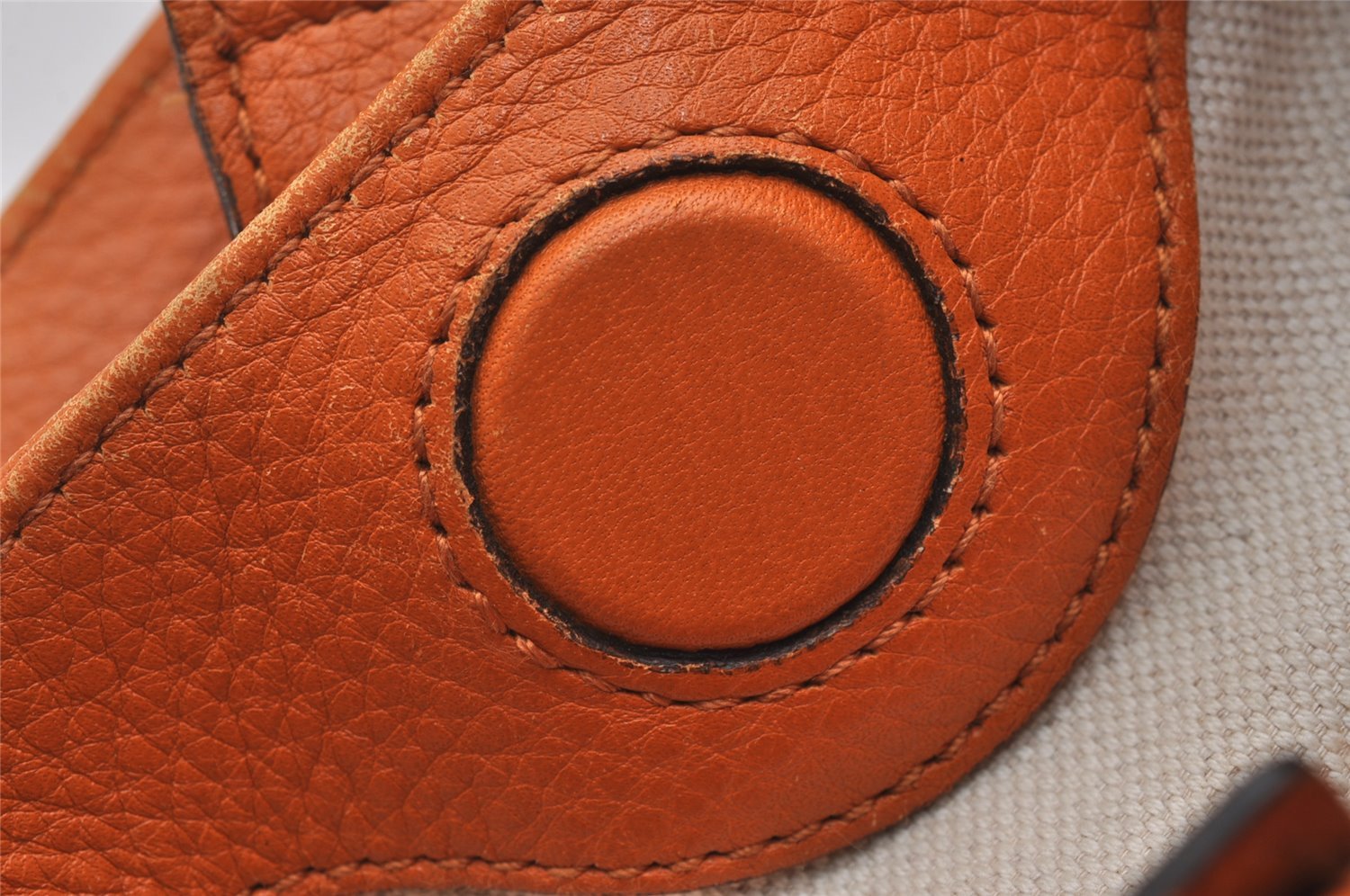 Authentic GUCCI Bamboo Shopper Small 2Way Hand Bag Leather 336032 Orange 2828J