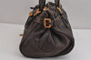 Authentic Chloe Vintage Paddington Leather Shoulder Hand Bag Brown 2829J