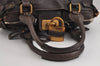 Authentic Chloe Vintage Paddington Leather Shoulder Hand Bag Brown 2829J