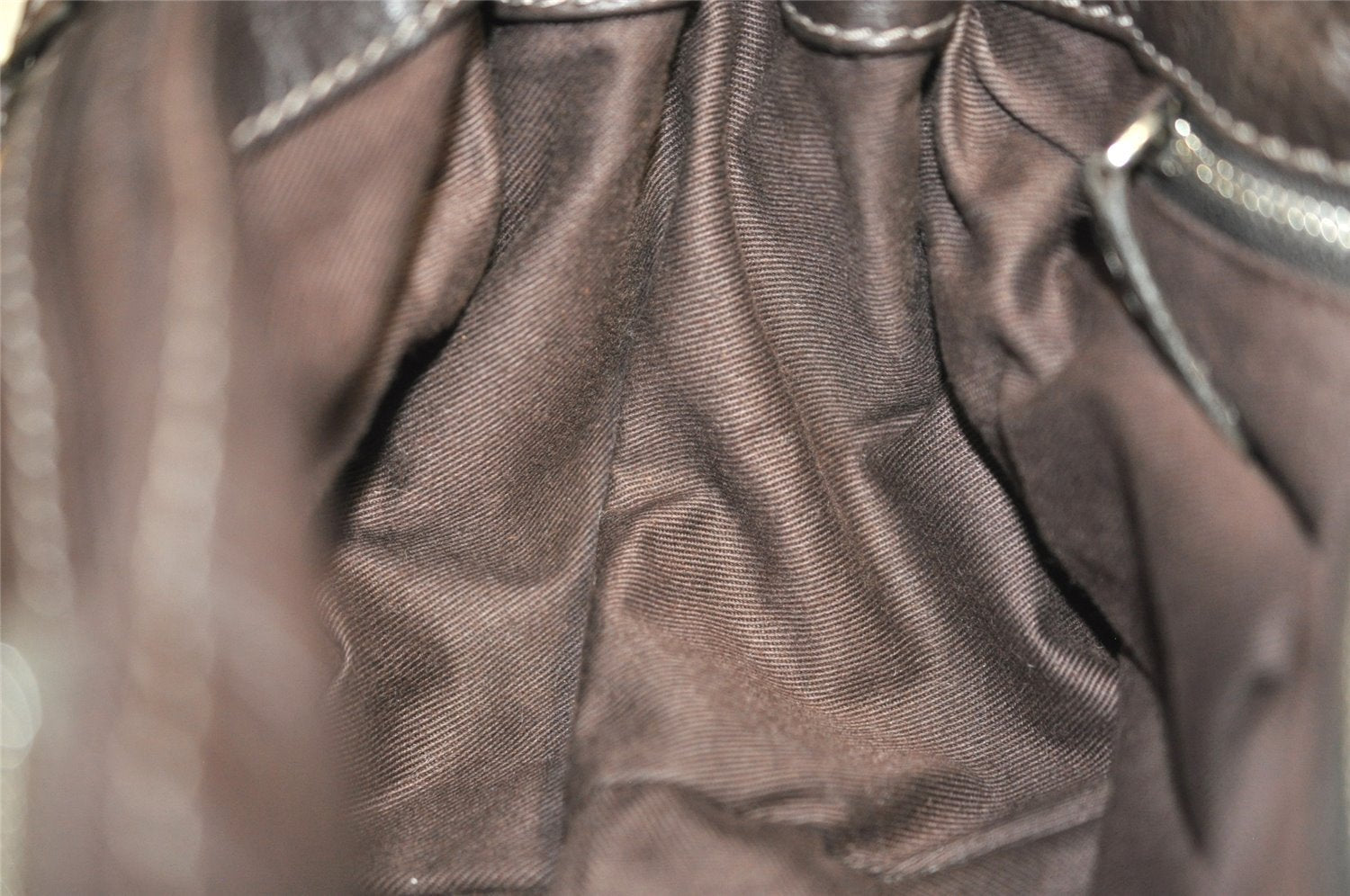 Authentic Chloe Vintage Paddington Leather Shoulder Hand Bag Brown 2829J