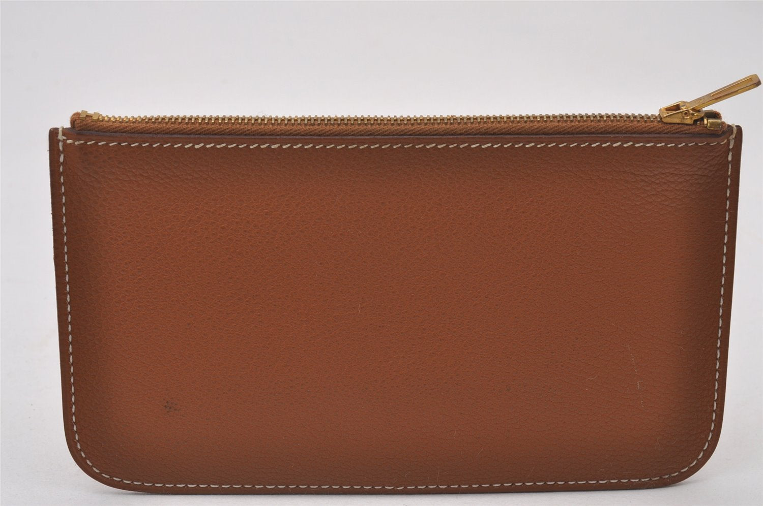 Authentic HERMES Dogon GM Leather Long Wallet Purse Brown 2830I