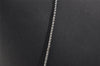 Authentic Christian Dior Silver Tone Chain Rhinestone Pendant Necklace CD 2830J