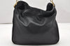 Authentic GUCCI Bamboo 2way Shoulder Bag Purse Leather Black Junk 2830K