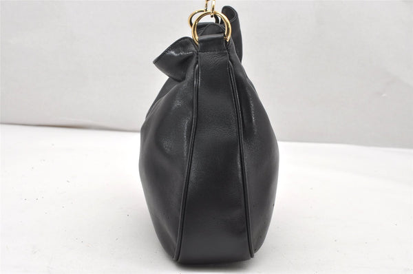 Authentic GUCCI Bamboo 2way Shoulder Bag Purse Leather Black Junk 2830K