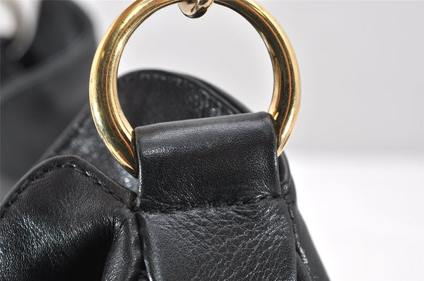 Authentic GUCCI Bamboo 2way Shoulder Bag Purse Leather Black Junk 2830K