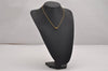 Authentic Christian Dior Gold Tone Chain Rhinestone Pendant Necklace CD 2831J