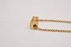 Authentic Christian Dior Gold Tone Chain Rhinestone Pendant Necklace CD 2831J