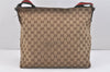 Auth GUCCI Web Sherry Line Shoulder Bag GG Canvas Leather 189751 Brown 2831K