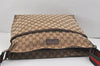 Auth GUCCI Web Sherry Line Shoulder Bag GG Canvas Leather 189751 Brown 2831K