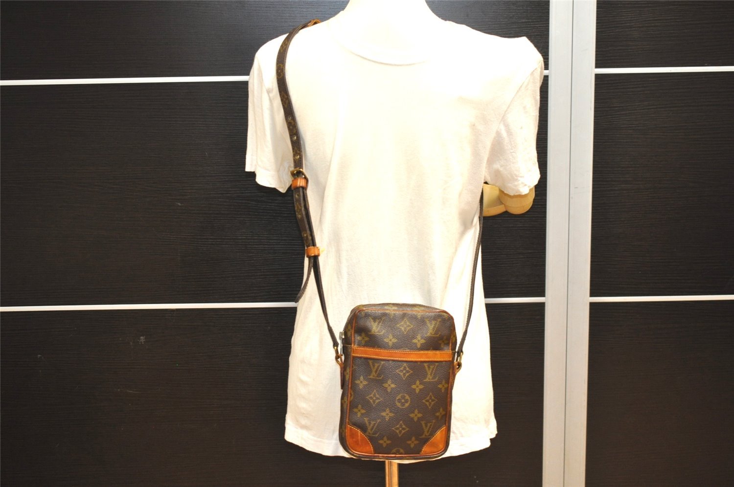 Authentic Louis Vuitton Monogram Danube Shoulder Cross Body Bag M45266 LV 2833J