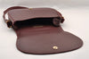 Authentic Cartier Must de Cartier Leather Shoulder Cross Bag Bordeaux Red 2835I