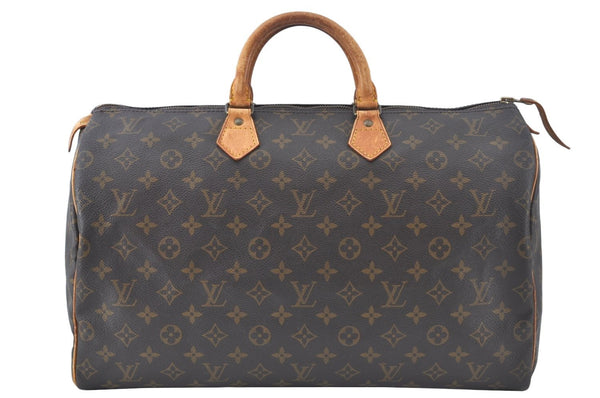 Authentic Louis Vuitton Monogram Speedy 40 Hand Boston Bag M41522 LV 2835J
