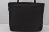 Authentic PRADA Vintage Nylon Tessuto Tote Hand Bag Purse Black 2837J