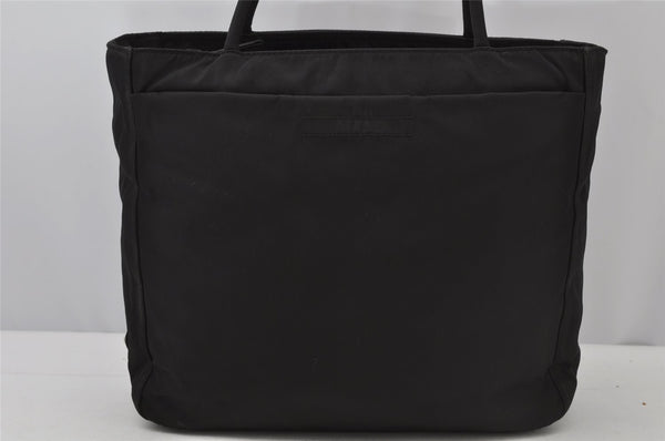 Authentic PRADA Vintage Nylon Tessuto Tote Hand Bag Purse Black 2837J